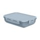 Hermetic Rectangular Lunch Box Bicolor - Glacial Blue