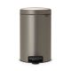 NewIcon Pedal Bin - Platinum - 12 litre
