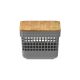 Grid Basket with Bamboo Lid - Lead Grey - 2.5 Liter