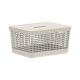 Grid Basket with Lid - Beige - 8 Liter