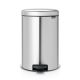 NewIcon Pedal Bin - Matt Steel Fingerprint Proof - 20 litre