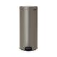 NewIcon Pedal Bin - Platinum - 30 litre