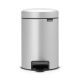 NewIcon Pedal Bin - Metallic Grey - 3 litre