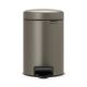 NewIcon Pedal Bin - Platinum - 3 litre