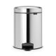 NewIcon Pedal Bin - Brilliant Steel - 5 litre