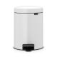 NewIcon Pedal Bin - White - 5 litre